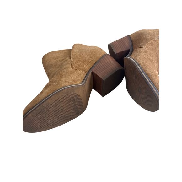 Jessica Simpson Tandra Camel Suede Leather High Heel Ankle Boot Size 8.5 - Picture 12 of 12
